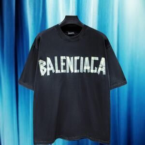 Men's Black Balenciaga Short Sleeve